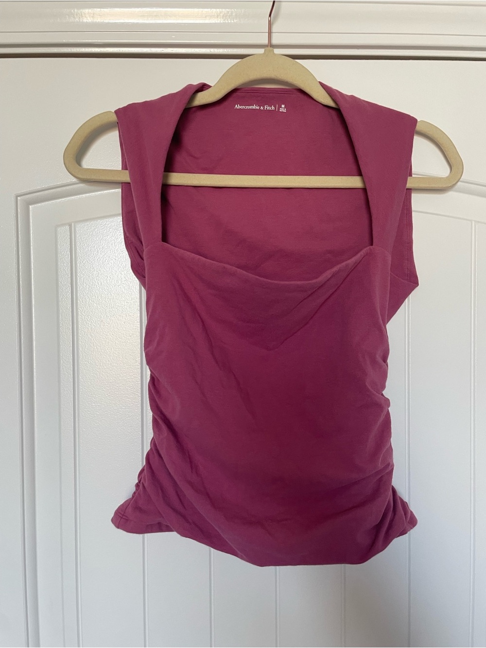 Abercrombie & Fitch Draped Sleeveless Camisole - Berry